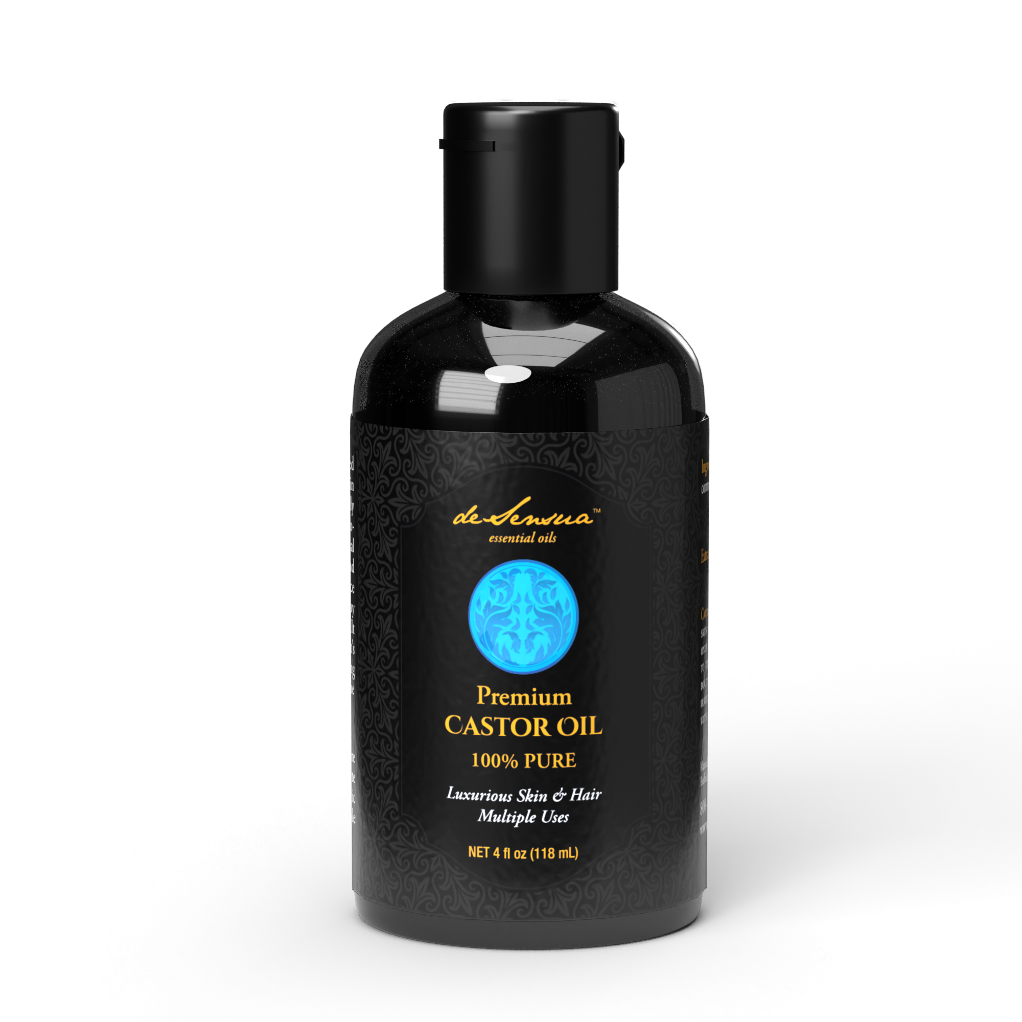 Premium Cold Pressed Castor Oil for Skin & Hair Care - deSensua