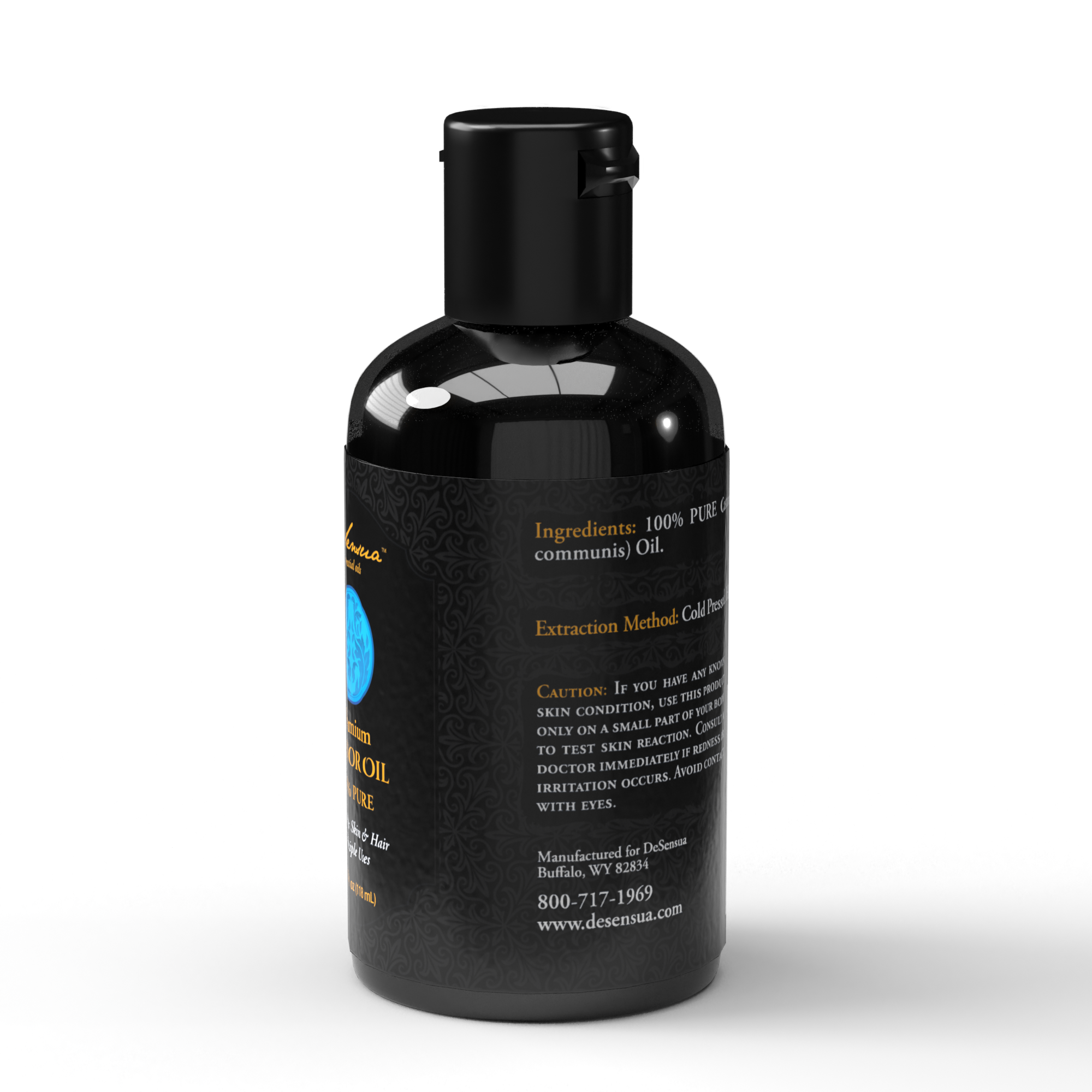 Premium Cold Pressed Castor Oil for Skin & Hair Care - deSensua