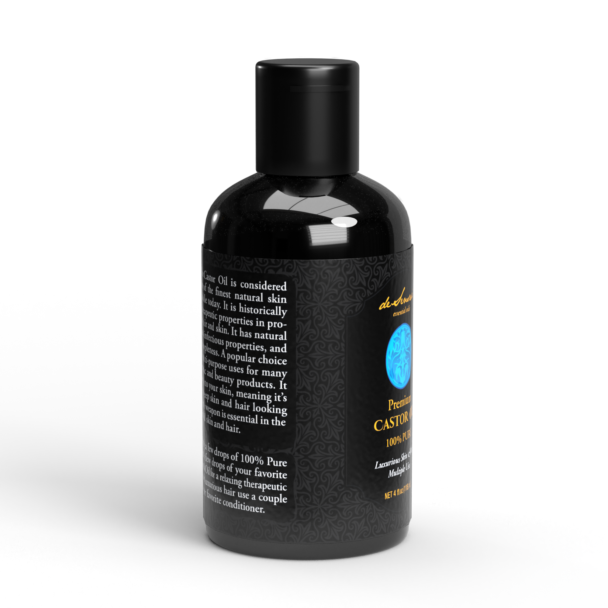Premium Cold Pressed Castor Oil for Skin & Hair Care - deSensua