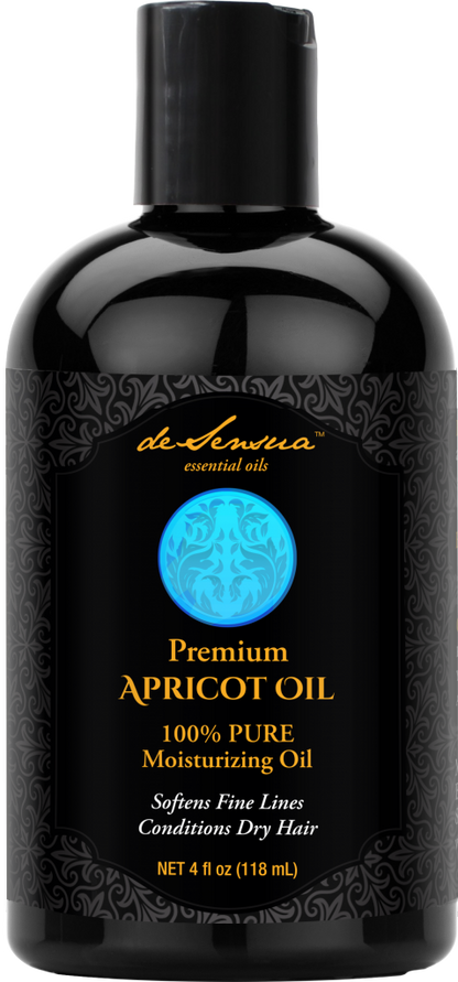 APRICOT OIL  – Soften Fine Lines, Condition Dry Hair and Soothe Irritated Skin. Rich in Essential Poly-Unsaturated Fatty Acids, with a Delicate Texture