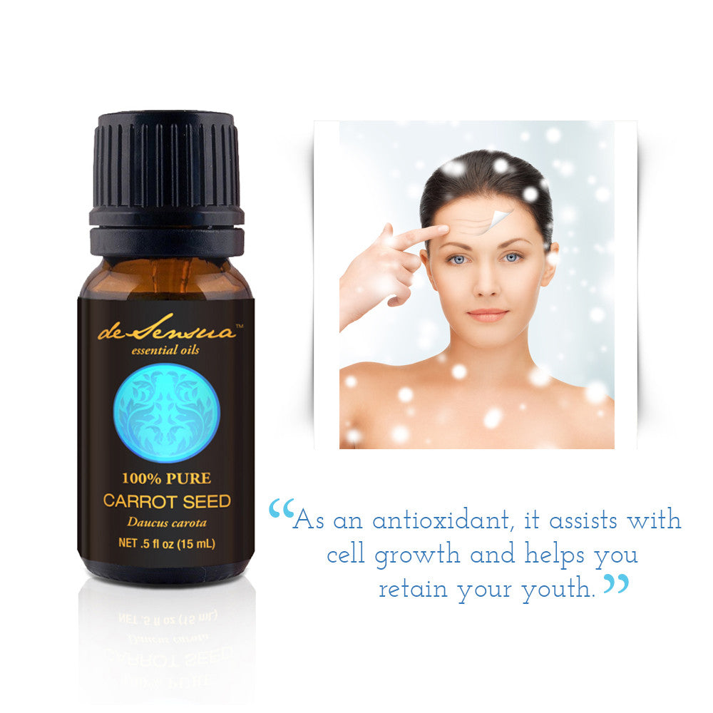 Carrot Seed Pure Essential Oil Best for Anti-Aging Beauty - deSensua