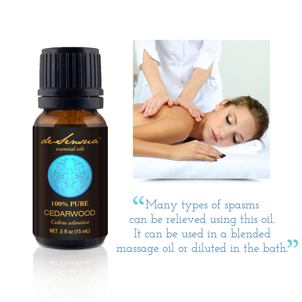 Cedarwood Pure Essential Oil for Sleep &amp; Skin Care - deSensua