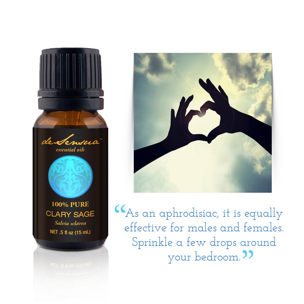 Clary Sage Aphrodisiac Pure Essential Oil, Menopause - deSensua