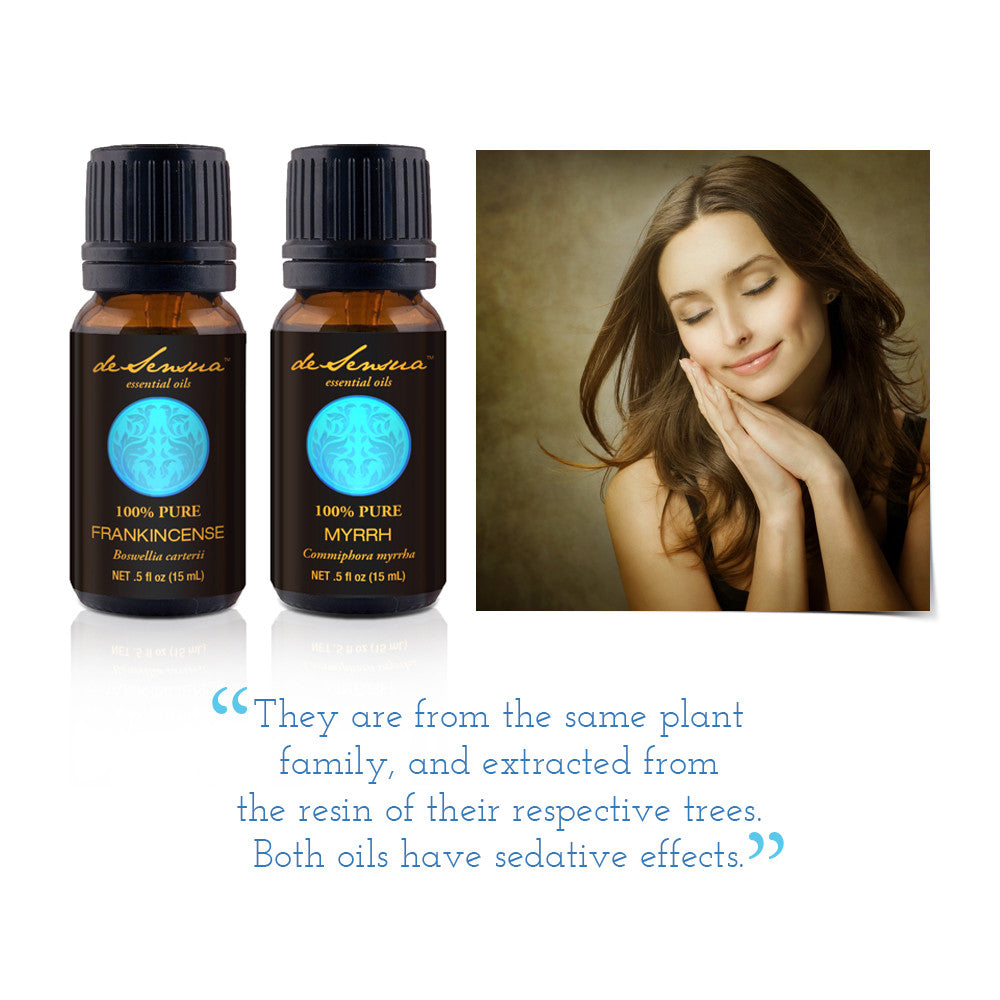 FRANKINCENSE AND MYRRH ESSENTIAL OIL GIFT SET - A Stylish Gift of Real Substance, with these Oils of 100% Proven Purity