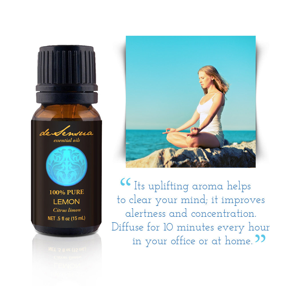 LEMON ESSENTIAL OIL - of 100% Proven Purity - Most Popular for Cleansing and Mood-Boosting