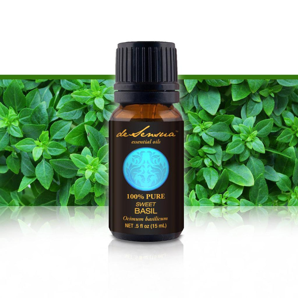 BASIL ESSENTIAL OIL (SWEET) - of 100% Proven Purity - Most Popular for Sinus and Muscle Pain, plus Stress Relief