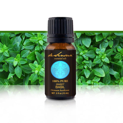 Sweet Basil Pure Essential Oil Stress Reduction &amp; Health - deSensua
