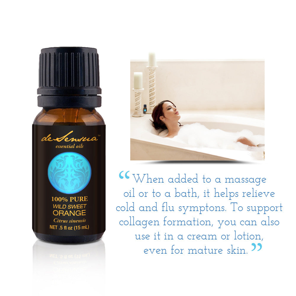 Sweet Orange Pure Essential Oil - Calm, Immune Support - deSensua