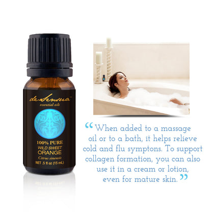 Sweet Orange Pure Essential Oil - Calm, Immune Support - deSensua
