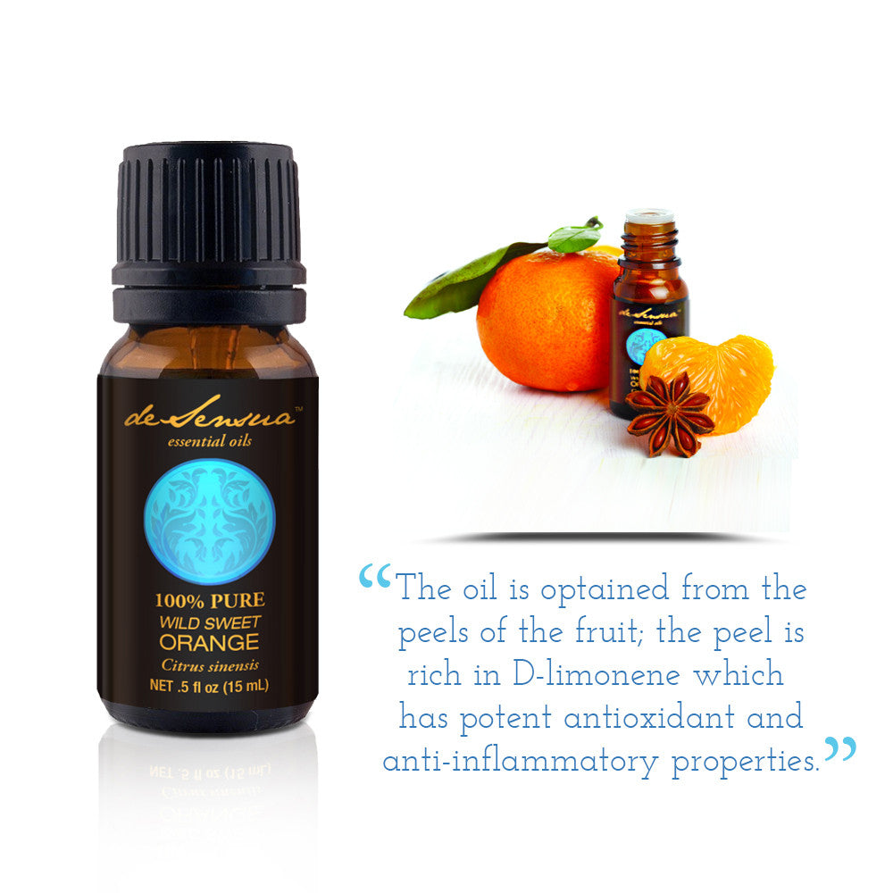 ORANGE ESSENTIAL OIL, (SWEET) - of 100% Proven Purity - Most Popular for Relief of Stress and Anxiety