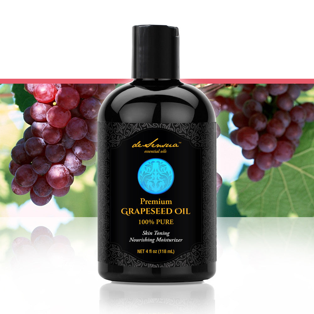 Cold Pressed Premium Grapeseed Oil for Skin, Hair Care - deSensua