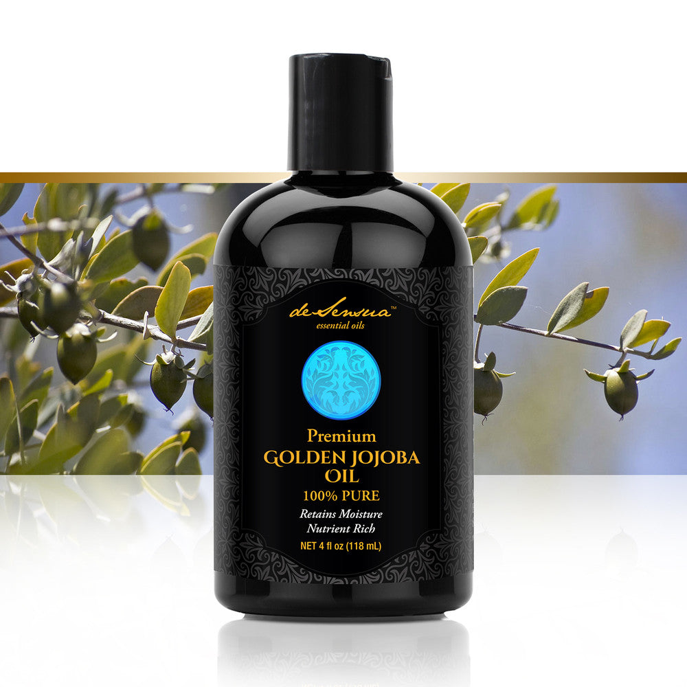 JOJOBA OIL, Golden – Natural Replicator of Human Sebum, Completely Unclogs Your Skin, Drenching it in Vital Nutrients. Rich in Vitamin E &amp; B, Essential Fatty Acids, Antioxidants and Minerals